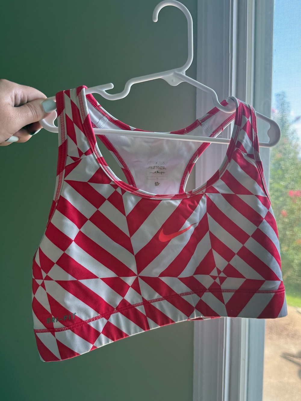 2 for $15 Nike Pink & White Geometric Sports Bra